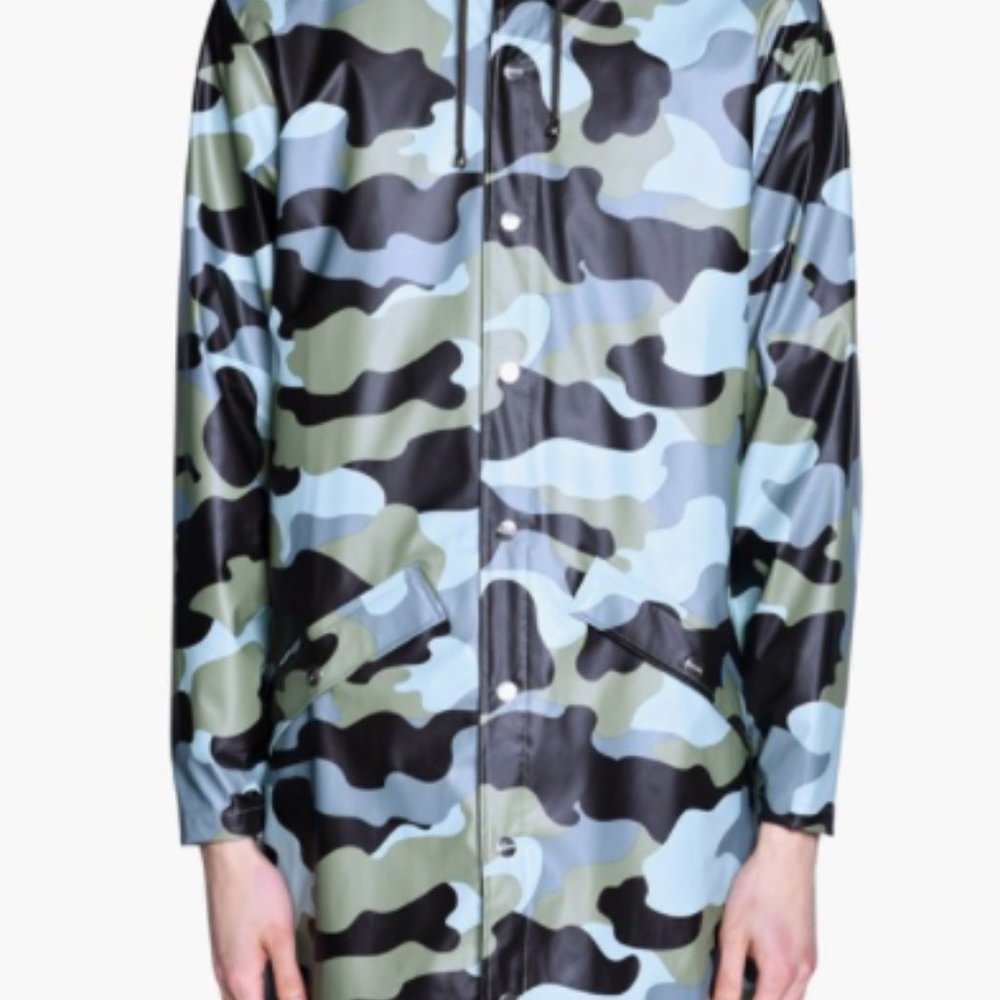 RAIN'S Camouflage Rain Jacket with Hood. - Picture 3 of 3